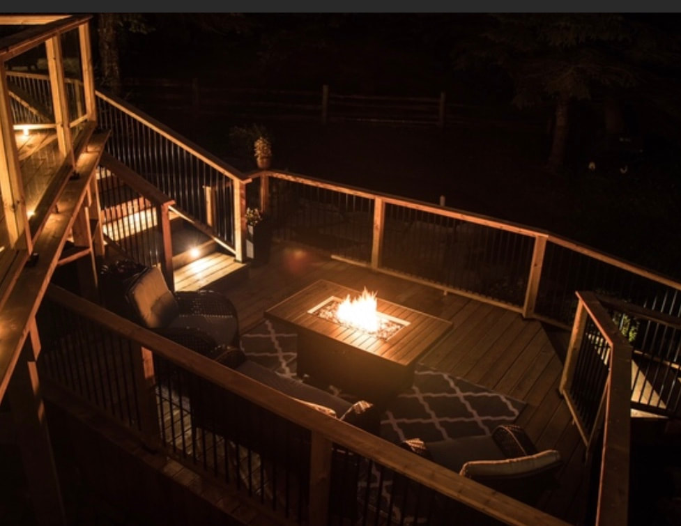 Deck with fire feature